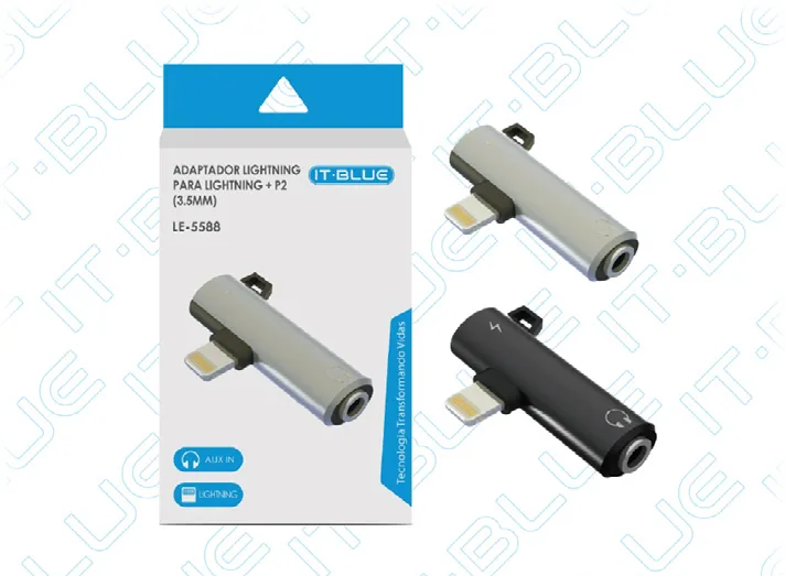Adaptador Lightning para Lightning +P2