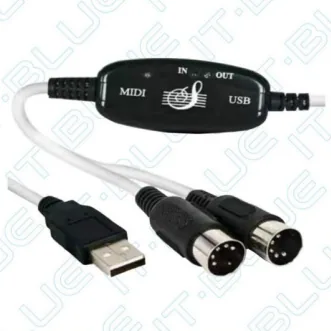 Cabo MIDI para USB Instrumentos Musicais àudio Gravação